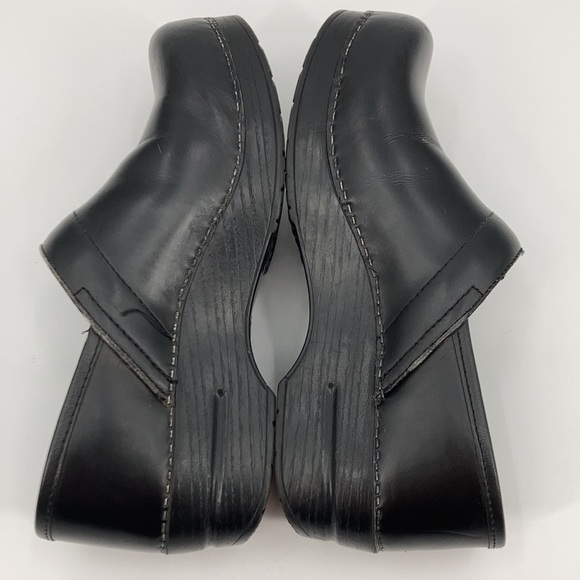 DANSKO Classic Comfort Black Leather Work Clog Shoes 39 - Picture 14 of 16